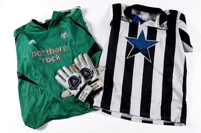 Lot 795 - Shay Given and Darren Peacock Newcastle United signed strips