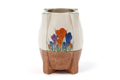 Lot 514 - A Clarice Cliff Bizarre ‘Crocus’ pattern vase