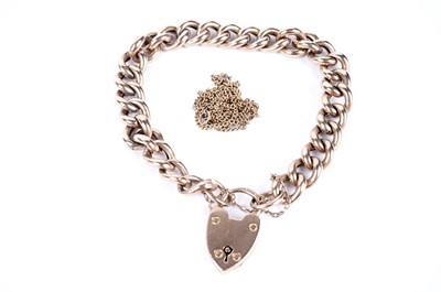 Lot 33 - A 9ct rose gold chain bracelet; and a chain necklace