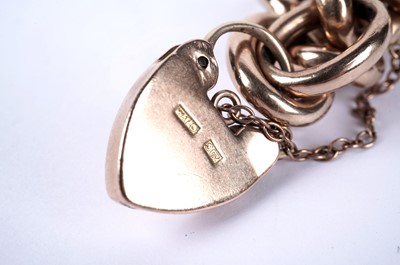 Lot 32 - A 9ct rose gold chain-link bracelet
