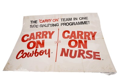 Lot 988 - A Carry On double billing poster