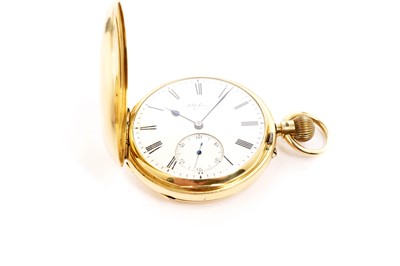 Lot 1059 - J.W. Benson Ltd, London: an 18ct yellow gold cased hunter pocket watch with a carousel movement