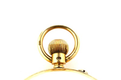 Lot 1059 - J.W. Benson Ltd, London: an 18ct yellow gold cased hunter pocket watch with a carousel movement