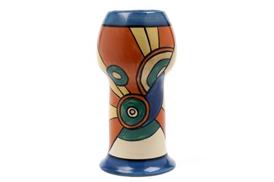 Lot 563 - A Clarice Cliff ‘Sliced Circle’ pattern vase