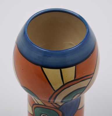 Lot 563 - A Clarice Cliff ‘Sliced Circle’ pattern vase