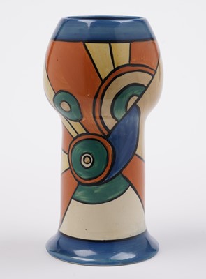 Lot 563 - A Clarice Cliff ‘Sliced Circle’ pattern vase