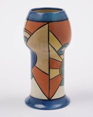 Lot 563 - A Clarice Cliff ‘Sliced Circle’ pattern vase