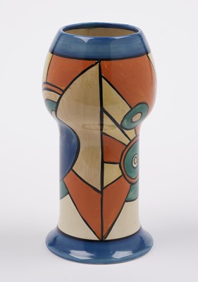 Lot 563 - A Clarice Cliff ‘Sliced Circle’ pattern vase