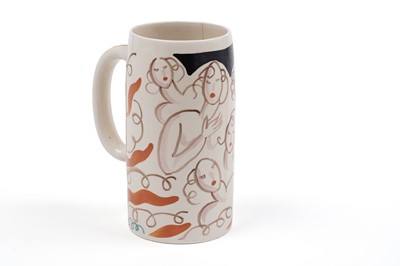 Lot 565 - A Clarice Cliff and Laura Knight ‘Ballerinas’ pattern tankard