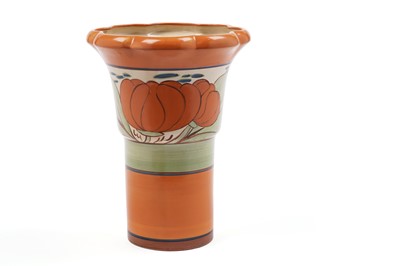 Lot 566 - A Clarice Cliff Fantasque ‘Orange Lily’ pattern vase