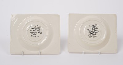 Lot 856 - A Clarice Cliff ‘Coral Firs’ Bonjour pattern coffee service
