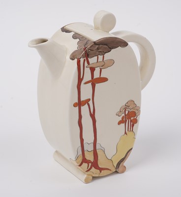 Lot 856 - A Clarice Cliff ‘Coral Firs’ Bonjour pattern coffee service