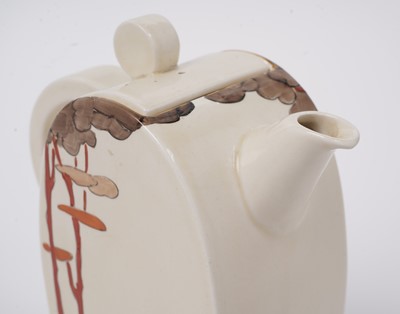 Lot 856 - A Clarice Cliff ‘Coral Firs’ Bonjour pattern coffee service