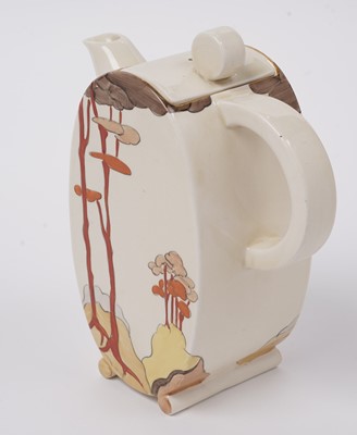 Lot 856 - A Clarice Cliff ‘Coral Firs’ Bonjour pattern coffee service
