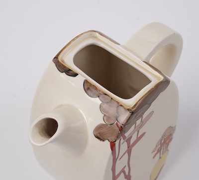Lot 856 - A Clarice Cliff ‘Coral Firs’ Bonjour pattern coffee service