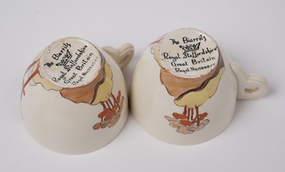 Lot 856 - A Clarice Cliff ‘Coral Firs’ Bonjour pattern coffee service