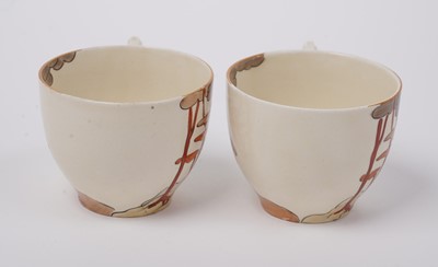 Lot 856 - A Clarice Cliff ‘Coral Firs’ Bonjour pattern coffee service