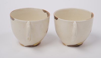Lot 856 - A Clarice Cliff ‘Coral Firs’ Bonjour pattern coffee service