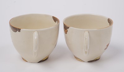 Lot 856 - A Clarice Cliff ‘Coral Firs’ Bonjour pattern coffee service