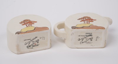 Lot 856 - A Clarice Cliff ‘Coral Firs’ Bonjour pattern coffee service