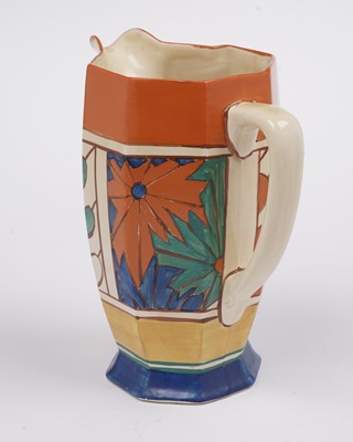 Lot 577 - A Clarice Cliff ‘Umbrellas and Rain’ pattern Athens jug