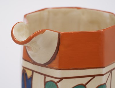 Lot 577 - A Clarice Cliff ‘Umbrellas and Rain’ pattern Athens jug
