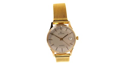 Lot 1056 - Garrard: a 9ct yellow gold cased wristwatch