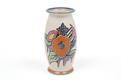 Lot 591 - A Clarice Cliff Latona ‘Cartoon Flower’ pattern vase