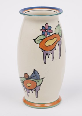 Lot 591 - A Clarice Cliff Latona ‘Cartoon Flower’ pattern vase