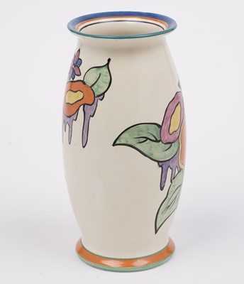 Lot 591 - A Clarice Cliff Latona ‘Cartoon Flower’ pattern vase