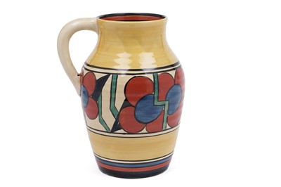 Lot 593 - A Clarice Cliff ‘Red Picasso’ pattern Isis jug