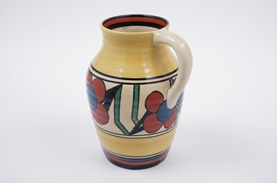 Lot 593 - A Clarice Cliff ‘Red Picasso’ pattern Isis jug