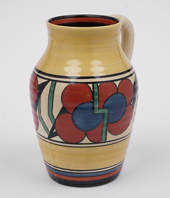 Lot 593 - A Clarice Cliff ‘Red Picasso’ pattern Isis jug