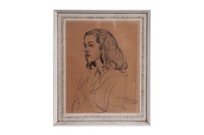 Lot 18 - Dame Laura Knight - Portrait of Pauline Konody |  graphite