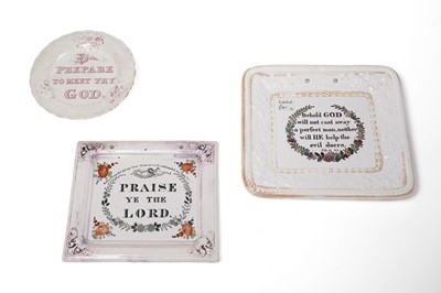 Lot 503 - Three motto plaques