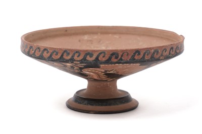 Lot 443 - A Greek terra cotta footed dish