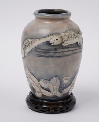 Lot 454 - A William Moorcroft Fish vase