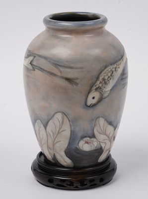 Lot 454 - A William Moorcroft Fish vase