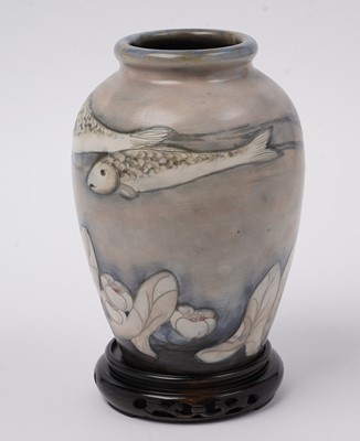 Lot 454 - A William Moorcroft Fish vase