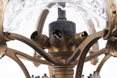 Lot 708 - RMS Olympic interest: a fine pair of ormolu and cut-glass ceiling light fittings