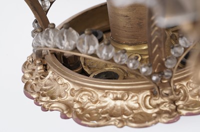 Lot 708 - RMS Olympic interest: a fine pair of ormolu and cut-glass ceiling light fittings