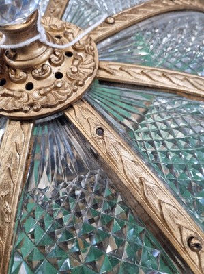 Lot 708 - RMS Olympic interest: a fine pair of ormolu and cut-glass ceiling light fittings
