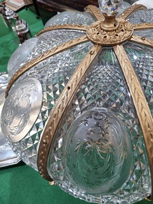 Lot 708 - RMS Olympic interest: a fine pair of ormolu and cut-glass ceiling light fittings