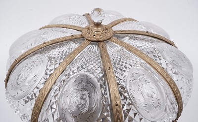Lot 708 - RMS Olympic interest: a fine pair of ormolu and cut-glass ceiling light fittings