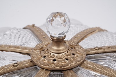 Lot 708 - RMS Olympic interest: a fine pair of ormolu and cut-glass ceiling light fittings