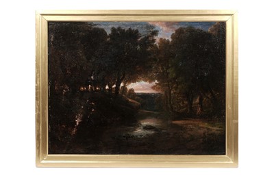 Lot 1161 - Francis Danby ARA - A Woody Stream - Evening | oil