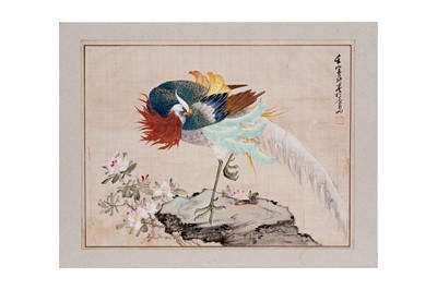 Lot 409 - A Chinese watercolour on silk