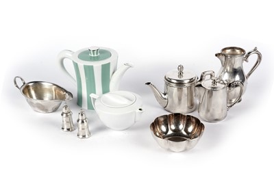 Lot 301 - A selection of hotel ceramics and silver-plated ware