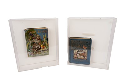 Lot 1041 - A pair of 19th Century children's books, crafted into decorative displays