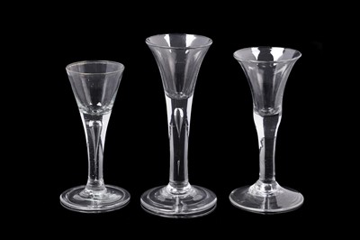 Lot 649 - Three 18th Century wine glasses